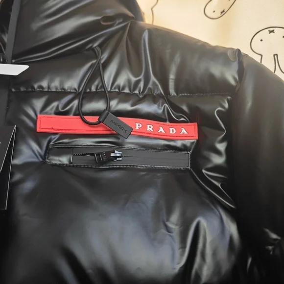 Prada Black Hooded Down Jacket - Picture 3 of 11